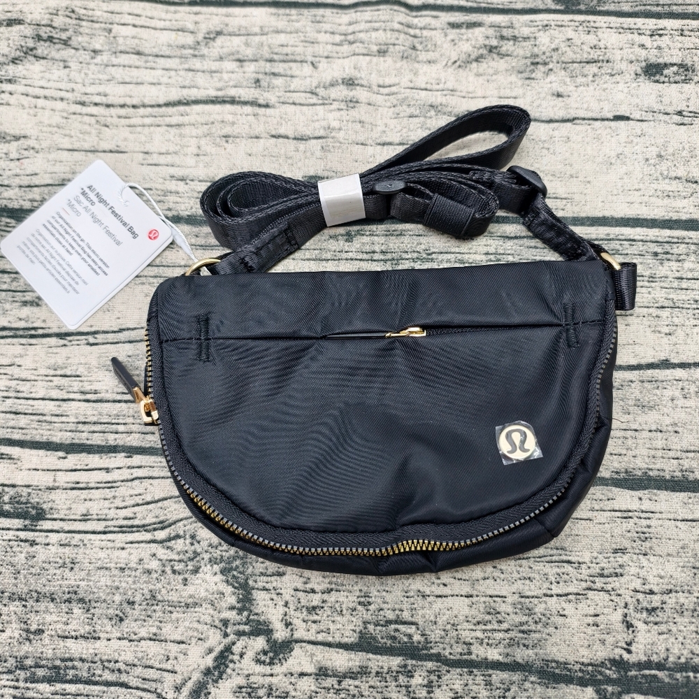 Lululemon - All Night Festival Bag - Micro 2L - Black/Gold
